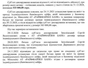 Виктор Зазулинский и скандал с декларацией: 533 тысячи евро от отца не подтверждены НАЗК