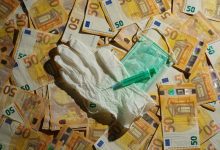 A lot of money that is laying on top of each other