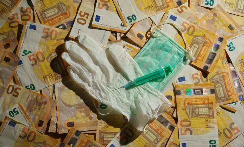 A lot of money that is laying on top of each other